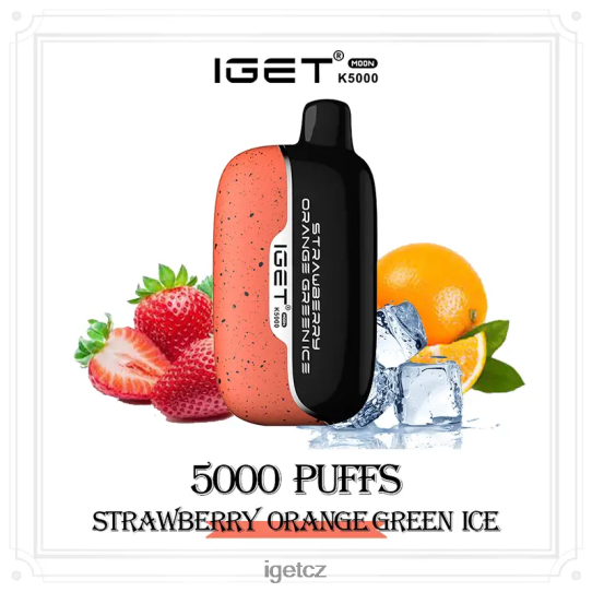 IEGT Vapes Bulk Cheap moon 5000 potahů 4VN8F0222 jahodový oranžový zelený led