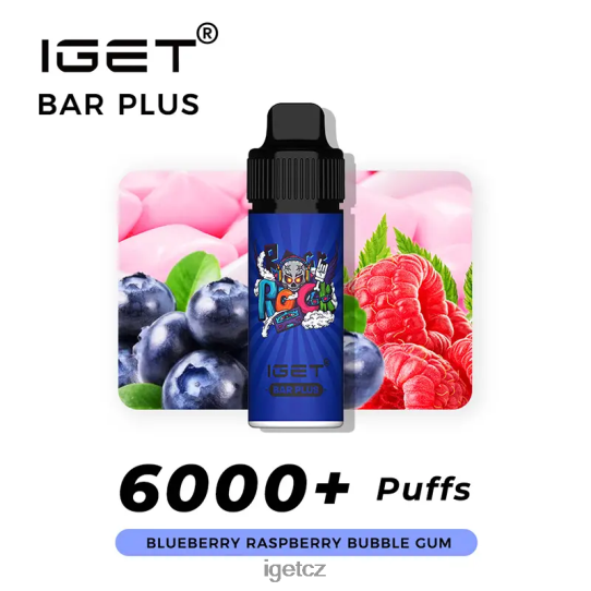 IEGT Vape bar plus 6000 šluků 4VN8F0240 borůvka malina žvýkačka