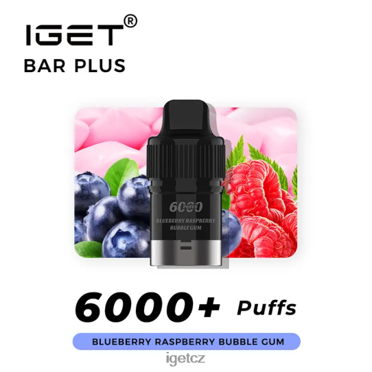 IEGT Vapes Bulk Cheap bar plus pod 6000 šluků 4VN8F0252 borůvka malina žvýkačka