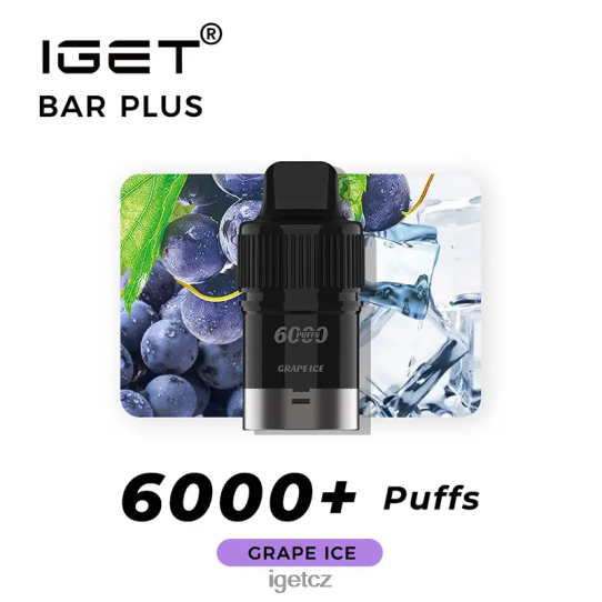 IEGT Vape Shop bar plus pod 6000 šluků 4VN8F0258 hroznový led