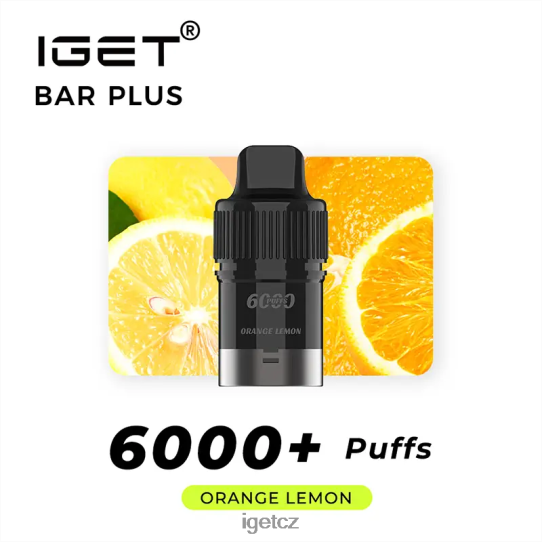 IEGT Vape Wholesale bar plus pod 6000 šluků 4VN8F0261 pomeranč citron