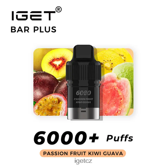 IEGT Vapes Bulk Cheap bar plus pod 6000 šluků 4VN8F0262 mučenka kiwi guava