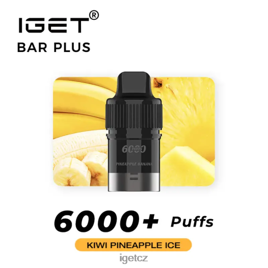 IEGT Vape bar plus pod 6000 šluků 4VN8F0270 kiwi ananasový led