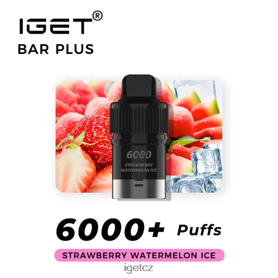 IEGT Vape Wholesale bar plus pod 6000 šluků 4VN8F0271 jahodový meloun led